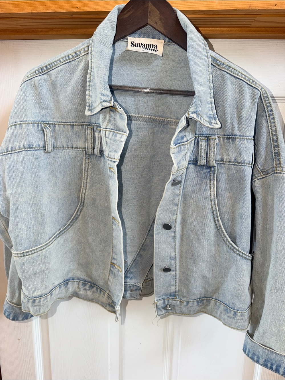 Savanna Jane Light Wash Denim Jean Jacket